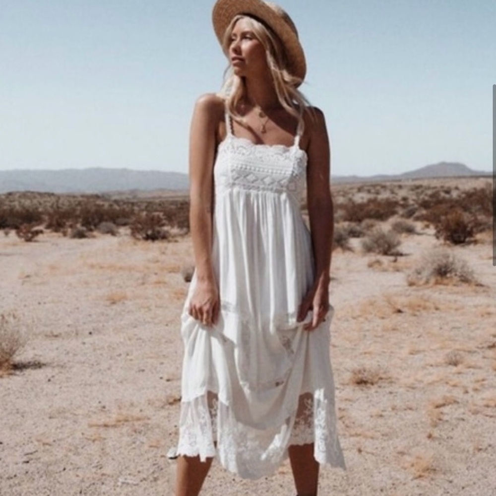 Spell peaches slip dress